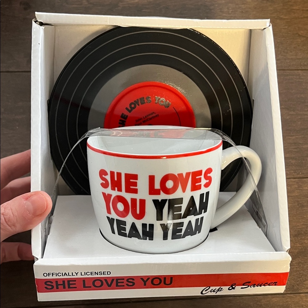 Beatles She Loves You Mug and Saucer Set
